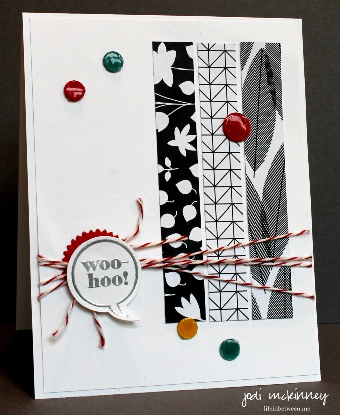 Just Saying in Black and White with Faux Enamel Dots for Freshly Made Sketches 147