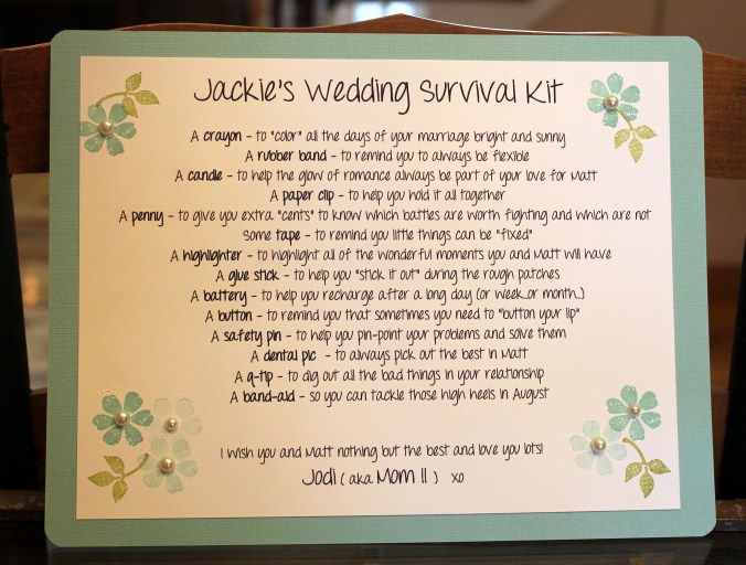 Wedding Survival Kit