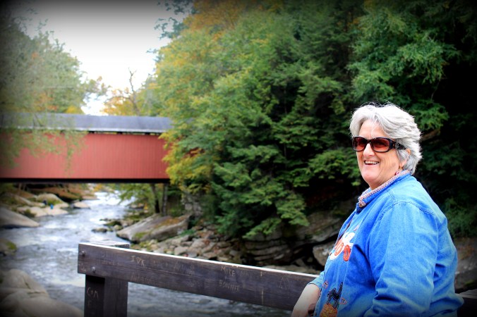 McConnell's Mills Covered Bridge Slippery Rock Creek PA State Park Janet
