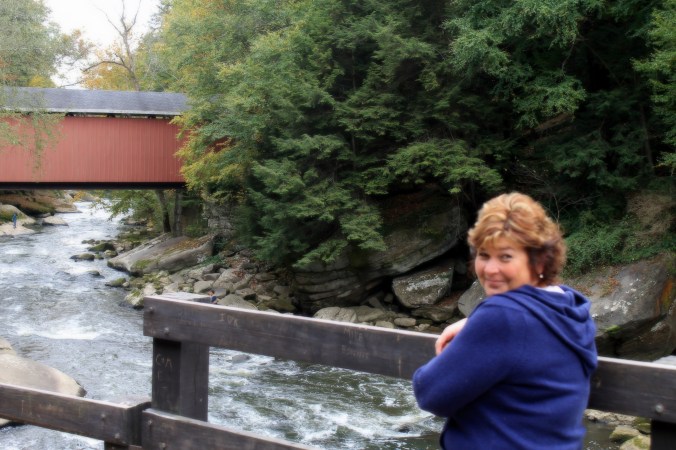 McConnell's Mills Covered Bridge Slippery Rock Creek PA State Park Jodi McKinney