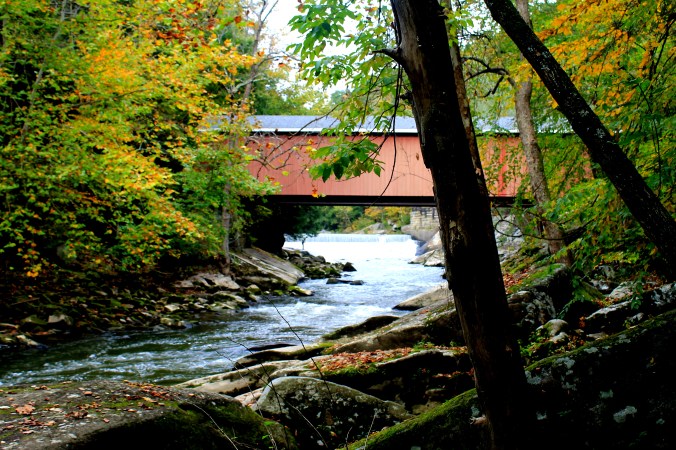McConnell's Mills Covered Bridge Slippery Rock Creek PA State Park Jodi McKinney
