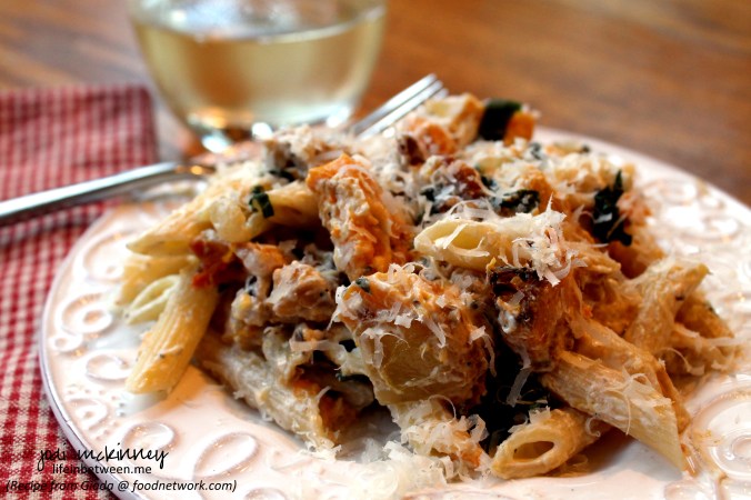 Penne with Butternut Squash plated