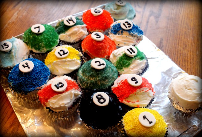 pool balls cake