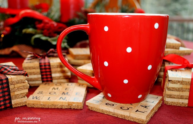 scrabble coasters coffee mug