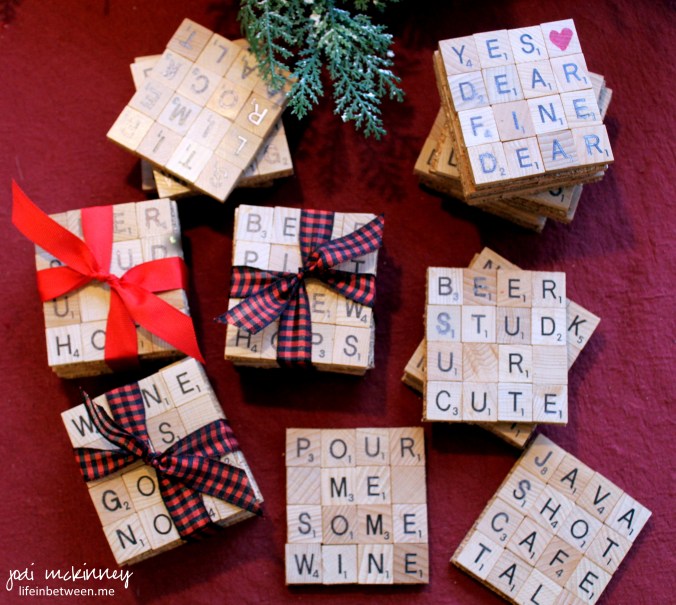 scrabble coasters