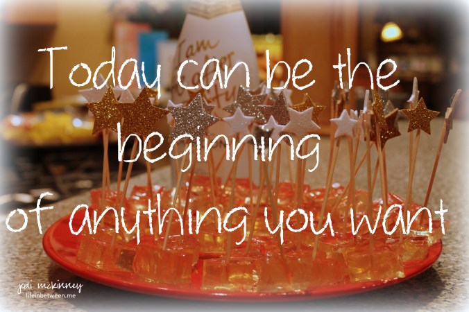 champagne jello shots - today can be the beginning of anything you want