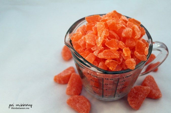 orange slices chopped