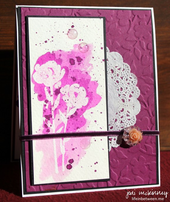 painted petals blackberry bliss card