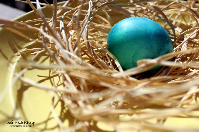 Easter egg green and blue