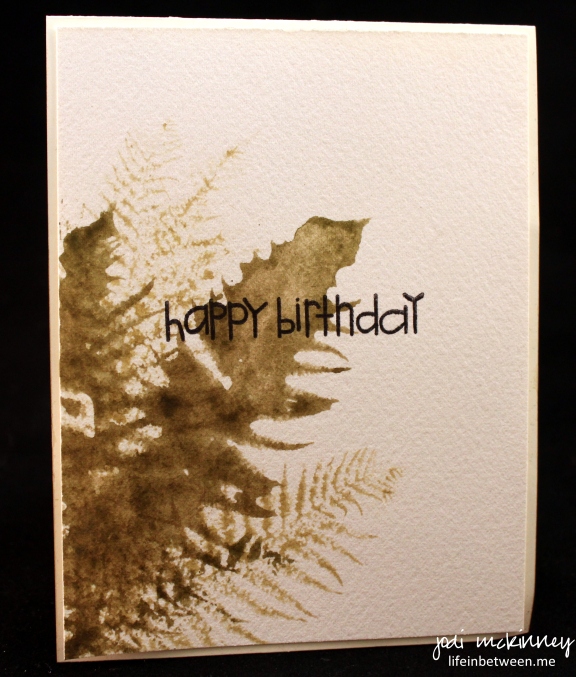 masculine card happy birthday paper smooches sentiment hero arts fern watercolor