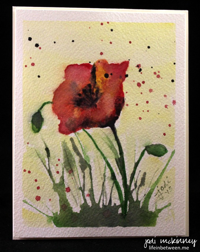 watercolor poppy