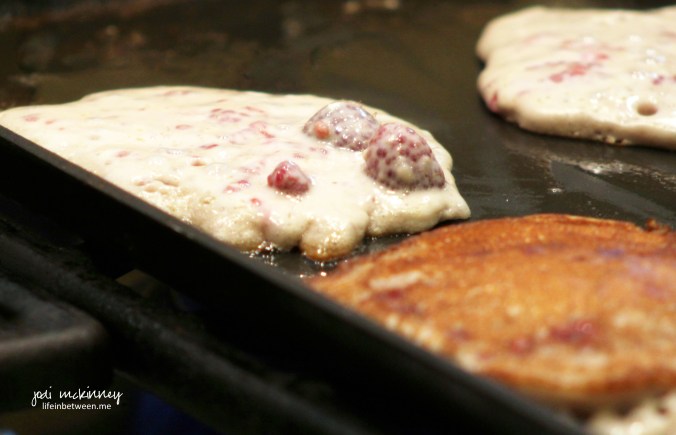 fresh red raspberry pancakes 3