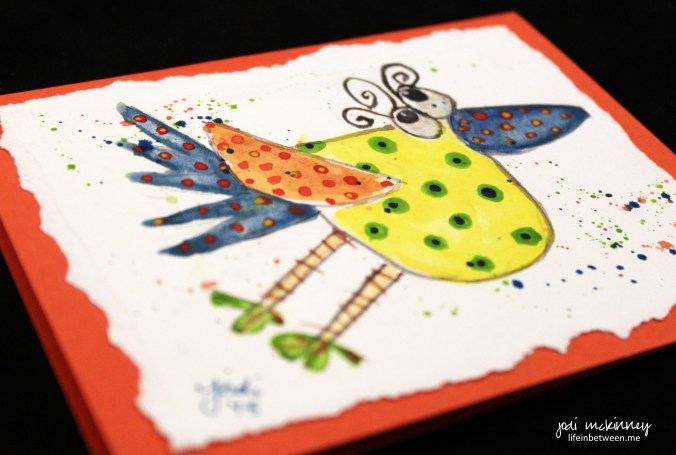 whimsical watercolor birdie card 2