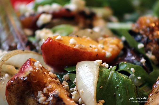 Balsamic Grilled Peaches and Chicken