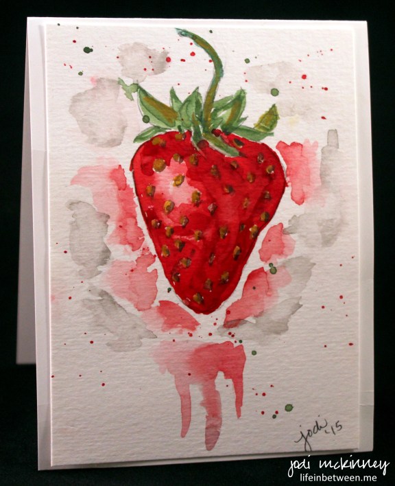 strawberry watercolor