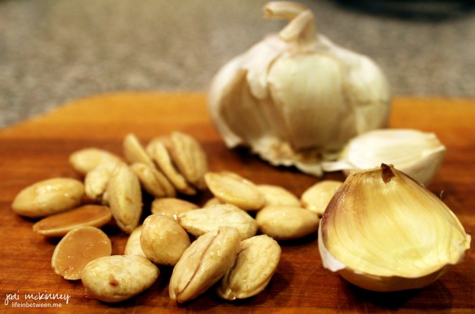 pesto marcona almonds and garlic