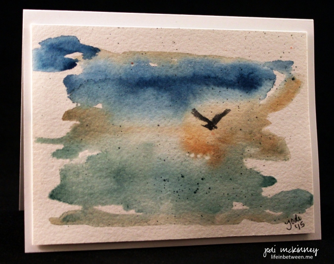 sea gull watercolor card