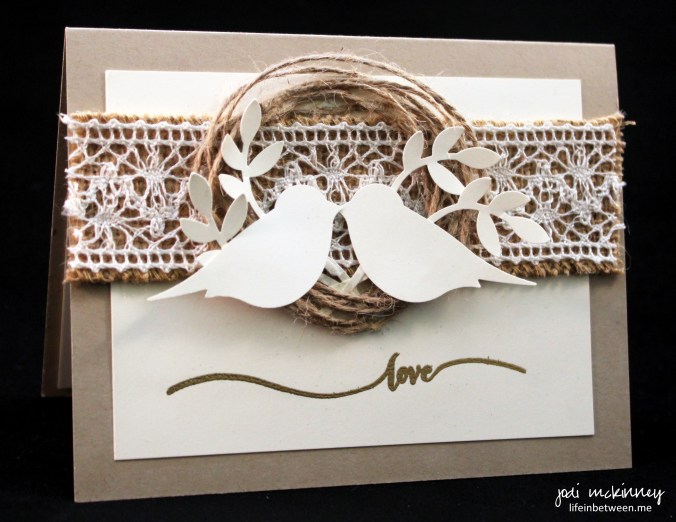 CJ Candace Wedding Card hello life simply wonderful bird punch