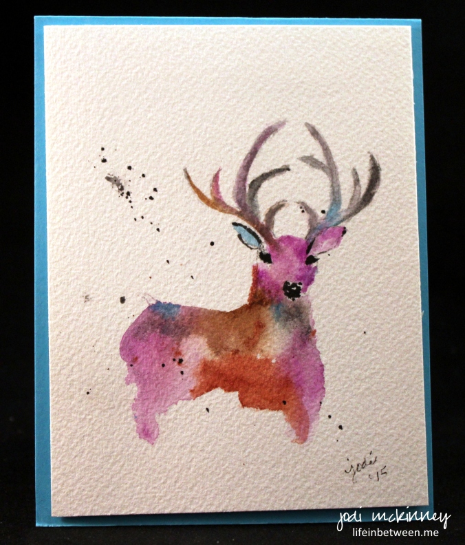 Watercolor deer