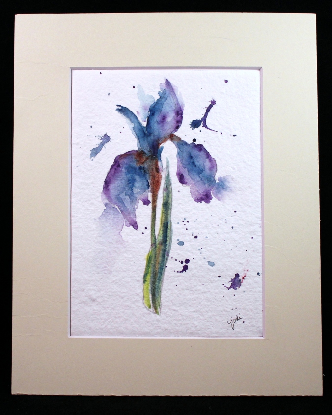 blue purple iris matted