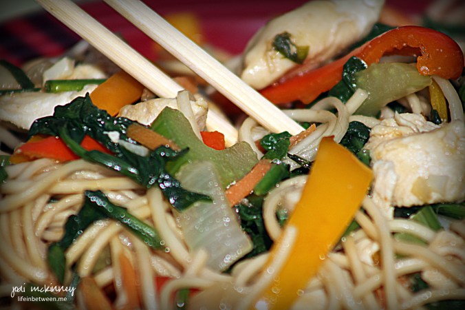 chicken and vegetable lo mein 2